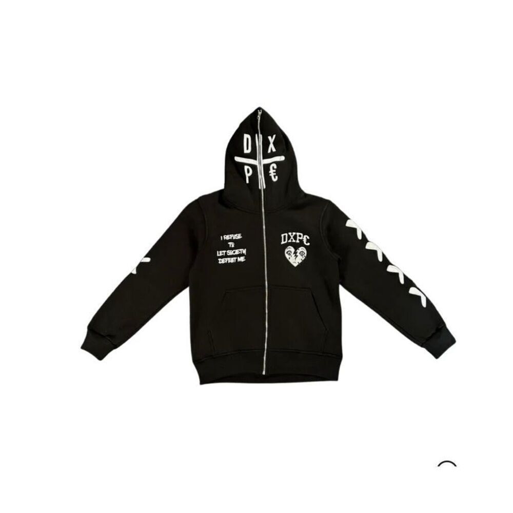 DXpe Nyx X Shop Drven Collab Zipper Hoodie Streetwear Sweatshirt sz M NWOT